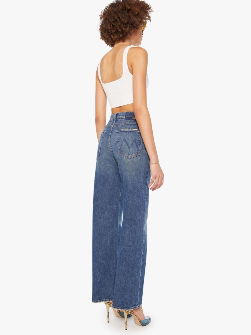 Mother Superior The Lasso Sneak High Waist Wide Leg Jeans Size 31 - Picture 2 of 6